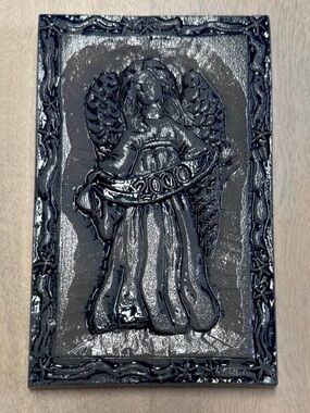 Rowe Pottery Works Blue
Salt Glazed Millennium
Angel Tile from the year
2000